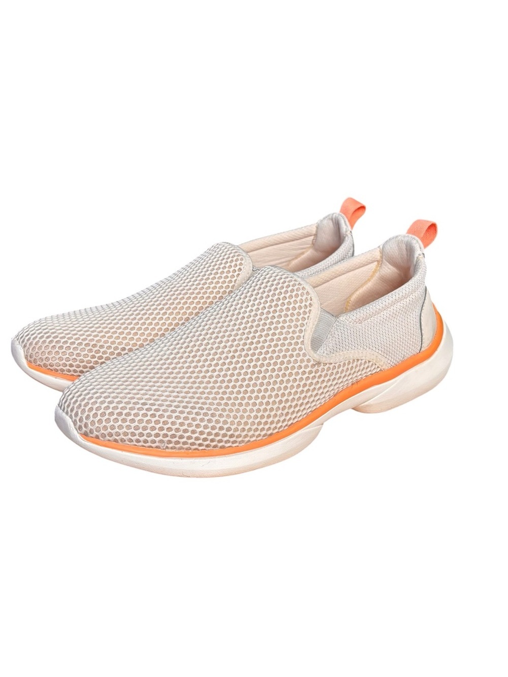 Vionic Vortex Zeta Active Slip-on Sneakers - Cream/Orange Women’s Sz 9